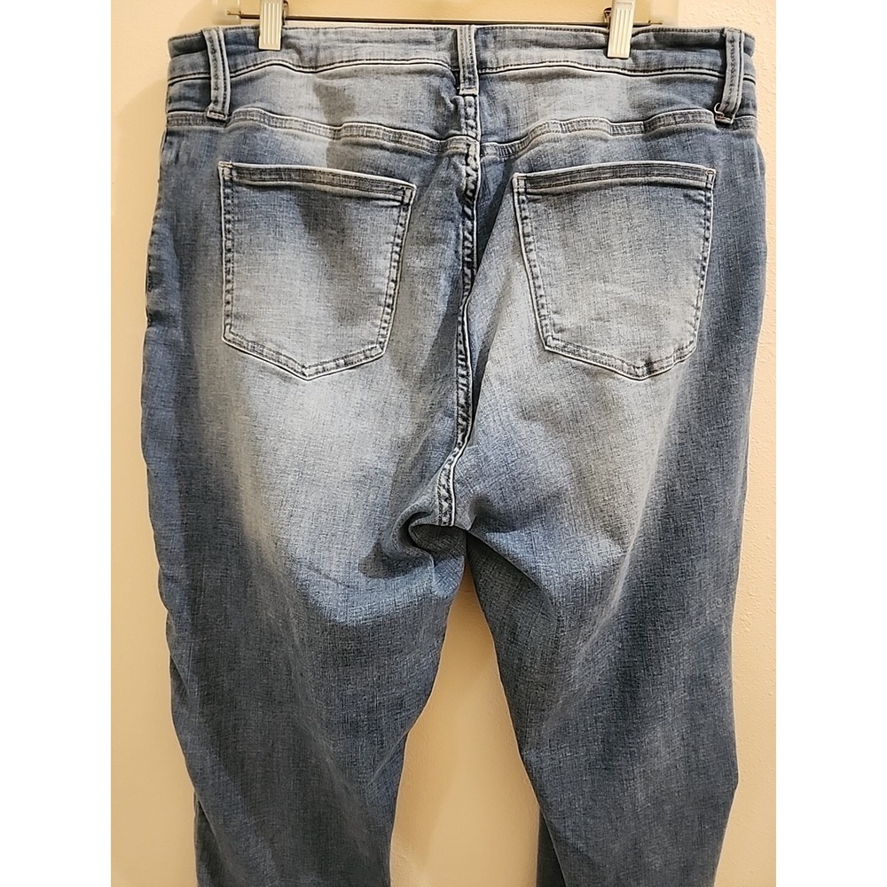 Pistola Distressed Denim Jeans Pants Skinny Stretch Frayed Hem Size 18W - Picture 13 of 16